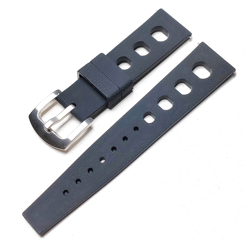 Tropic Strap Vintage - ヴィンテージラリートロピカル FKM 20 ミリメートル 22 ミリメートル穴あき厚いシリコン時計ストラップ通気性レトロスポーツバンドダイビングレーシングブレスレット