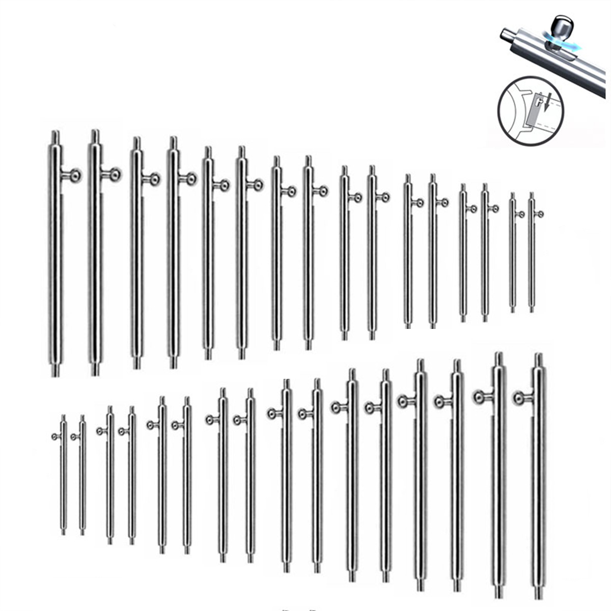 Spring Bar Tool Set - 22MM 20MM 10個入り 直径1.8mm ウォッチピン 修理ツール＆キット