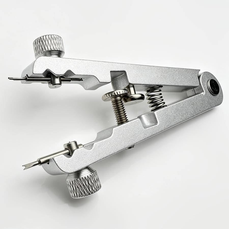 Spring Bar Tool Set - 時計バンドリンク取り外しキット – スプリングバープライヤー＆ピンセットセット、プロ仕様のブレスレットピンストラップ修理ツール、必須の時計職人用品（シルバー）