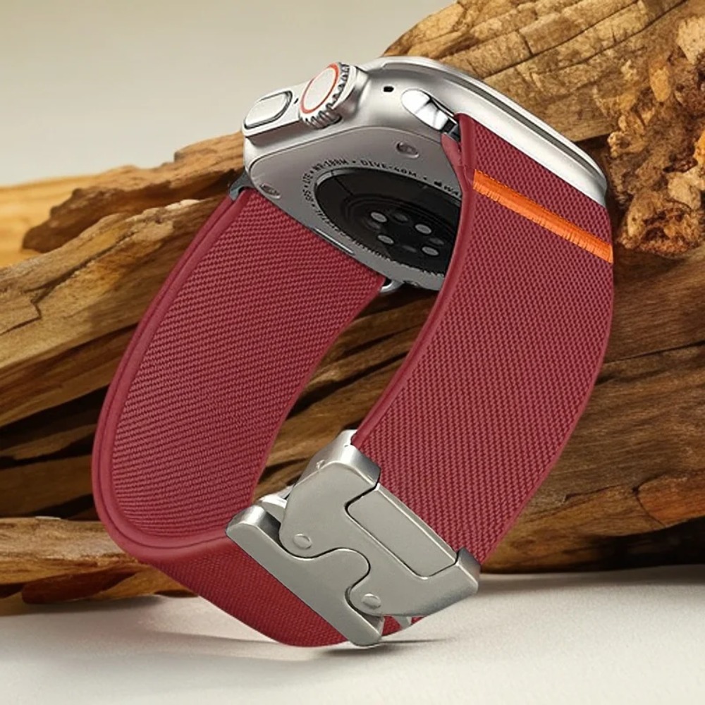 Parachute Strap Elastic - 伸縮性のあるナイロンパラシュートバックルバンド Apple Watchシリーズ11 10 9 8