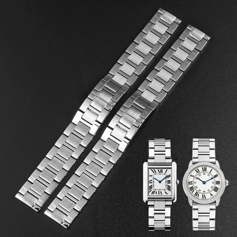 Cartier Watch Tank - カルティエ タンク ソロ ロンデ シリーズ スチール製腕時計ストラップ