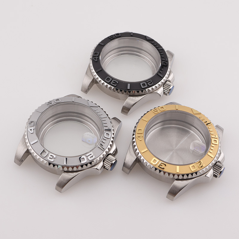 Seiko Watch Prospex - 40MMシルバーヨットマスターNH35 NH36 NH34腕時計ケース セイコー改造自動巻きメンズ腕時計交換部品用