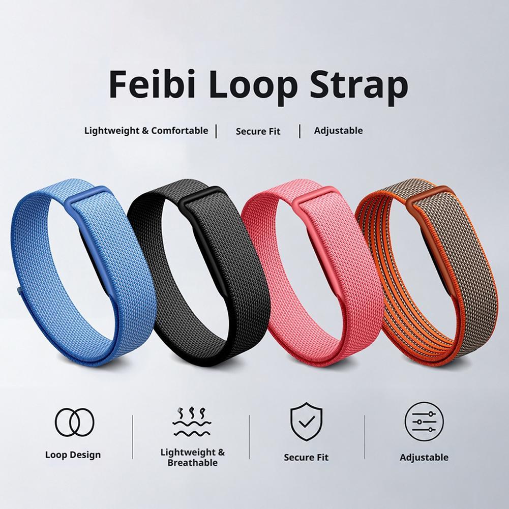 Sport Loop Velcro - ナイロンループスポーツ編み込み時計ストラップ Google Fitbit Air 用ベルクロブレスレット通気性速乾性バンドリストバンド交換部品