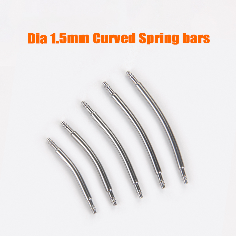 Curved Spring Bar - 1.5ミリメートル曲がっ春バー湾曲した時計ストラップリンクバー12/14/16/18/20/22/24/26/28ミリメートル腕時計バンドブレスレット春バー
