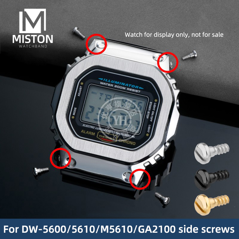 Casio Watch G-Shock Ga-2100 - 時計、ケースネジ、時計アクセサリー、g-shock、dw5600、dw5610、DW-5030、GA-2100シリーズ、パックあたり4個用の金属ベゼルネジ