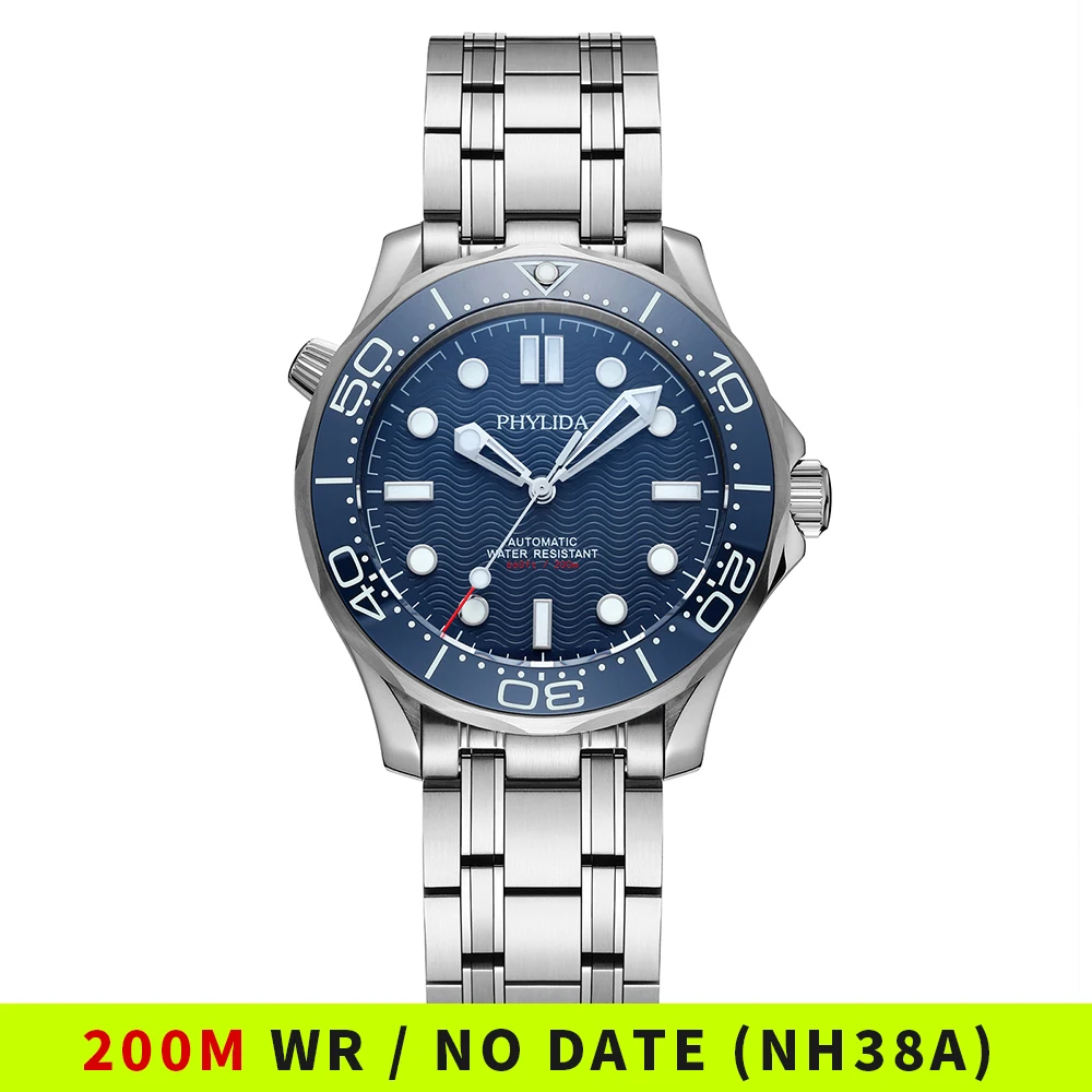 Seiko Watch Prospex - Phylida-自動巻き時計,ブルーダイヤルnh38a,ダイバー200,サファイアクリスタル,sln bgw9 lume SE-BL-38