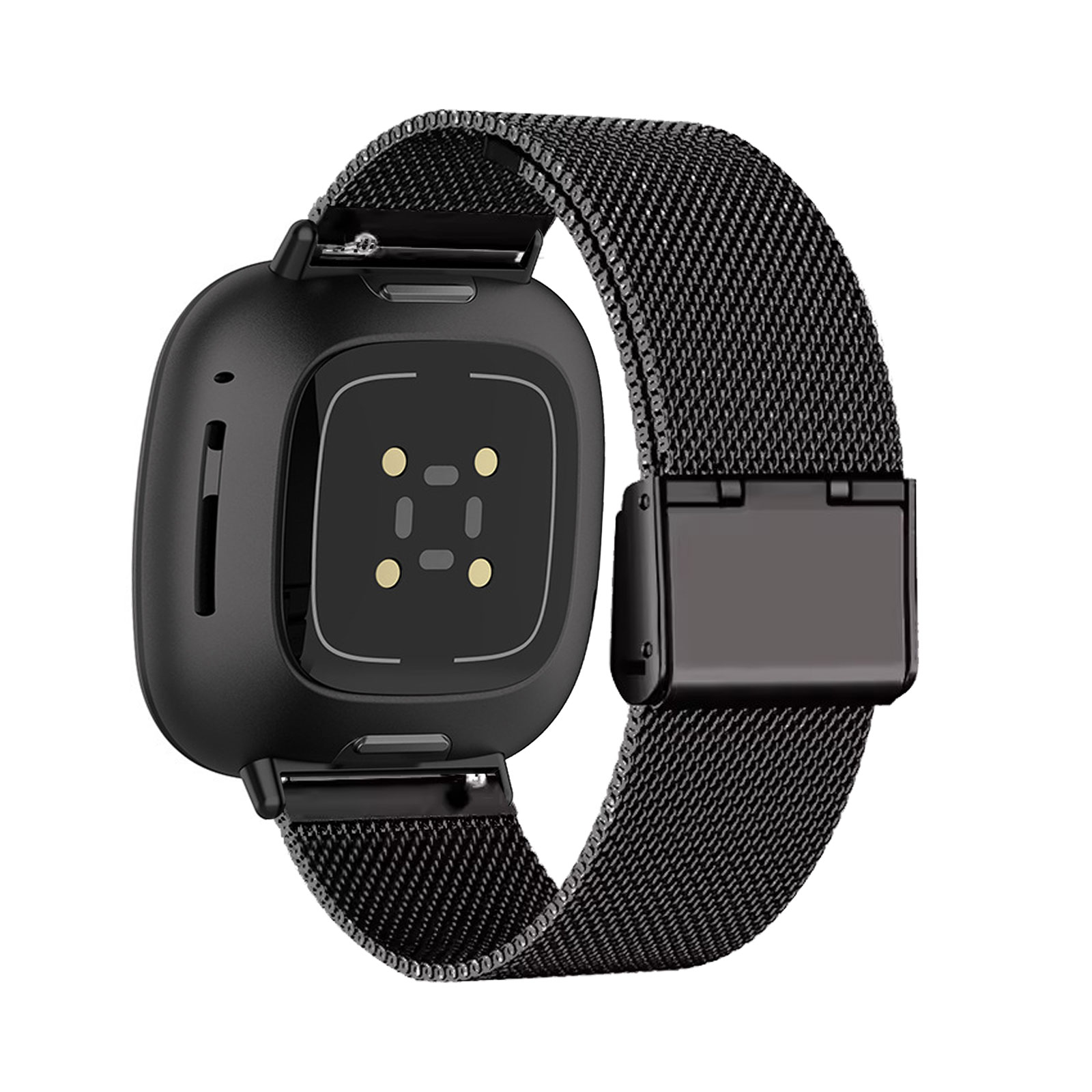 Mesh Strap Metal - Fitbit Versa 4/Versa 3/Sense/Sense 2 バンド用メタルバンド、ステンレススチールメッシュ通気性ストラップ