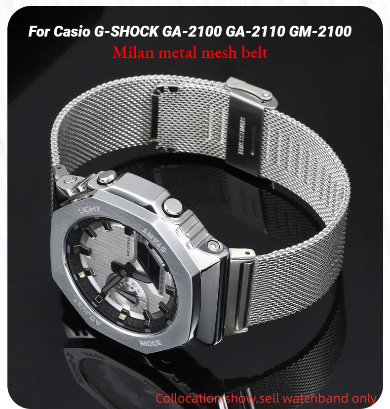 Casio Watch G-Shock Ga-2100 - ミラノメタルメッシュベルトカシオ G-SHOCK 腕時計 GM-2100 GA-2100 GA-2110