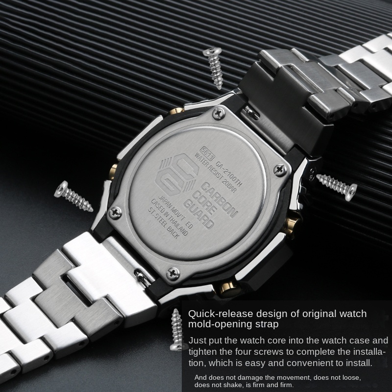 ステンレス鋼の時計ケースG-SHOCK,時計バンド用の金属製 - Casio Watch G-Shock Ga-2100 のレビューと価格