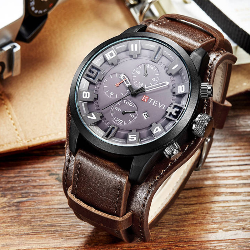 レトロメンズ腕時計クラシック高級ビジネスクォーツ時計ファッシ - Leather Watch Band Men のレビューと価格