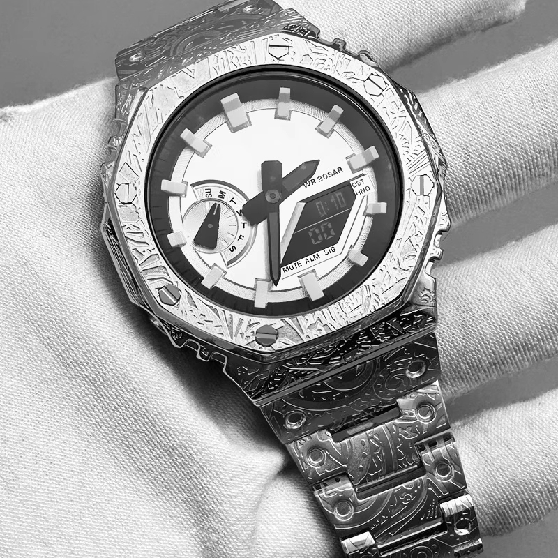 GA2100改造キット ステンレススチールケースストラップ  - Casio Watch G-Shock Ga-2100 のレビューと価格
