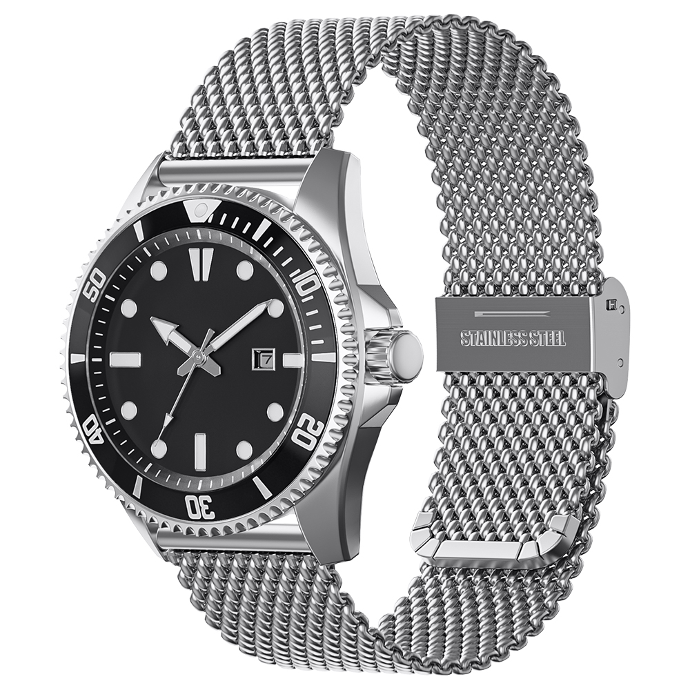 18 ミリメートル 20 ミリメートル 22 ミリメートル  - Mesh Strap Metal のレビューと価格