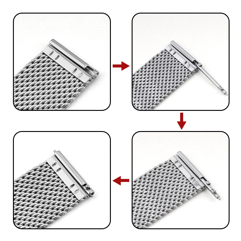 18 ミリメートル 20 ミリメートル 22 ミリメートル  - Mesh Strap Metal のレビューと価格
