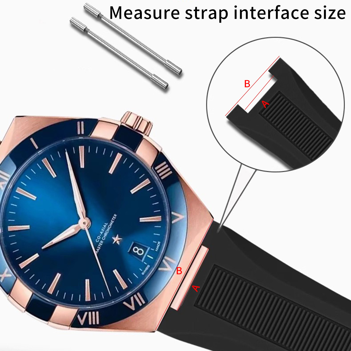 ノッチ付きシリコンゴム時計ストラップオメガコンステレーション - Omega Watch Constellation のレビューと価格