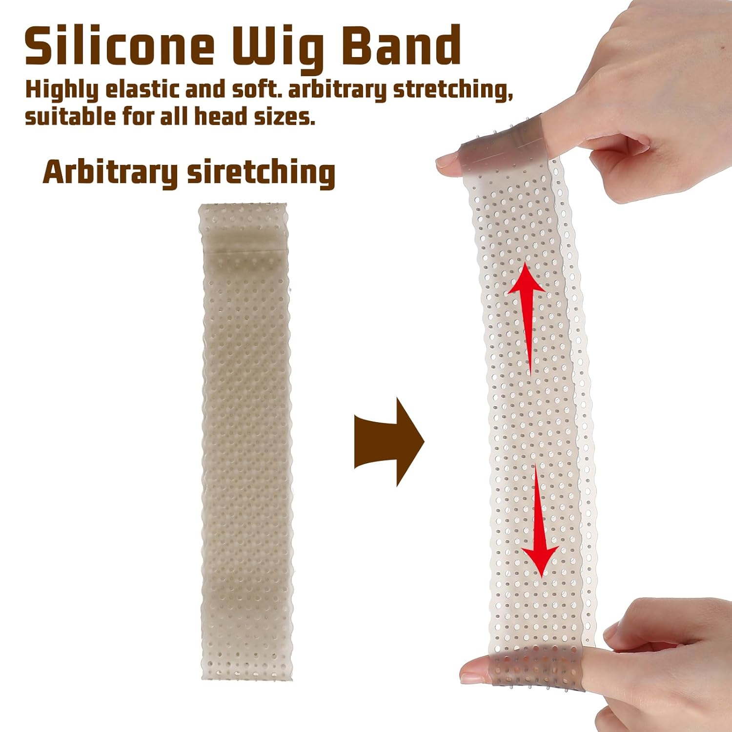 通気性のあるウィッググリップバンド、滑り止めシリコンウィッグ - Silicone Band Women のレビューと価格