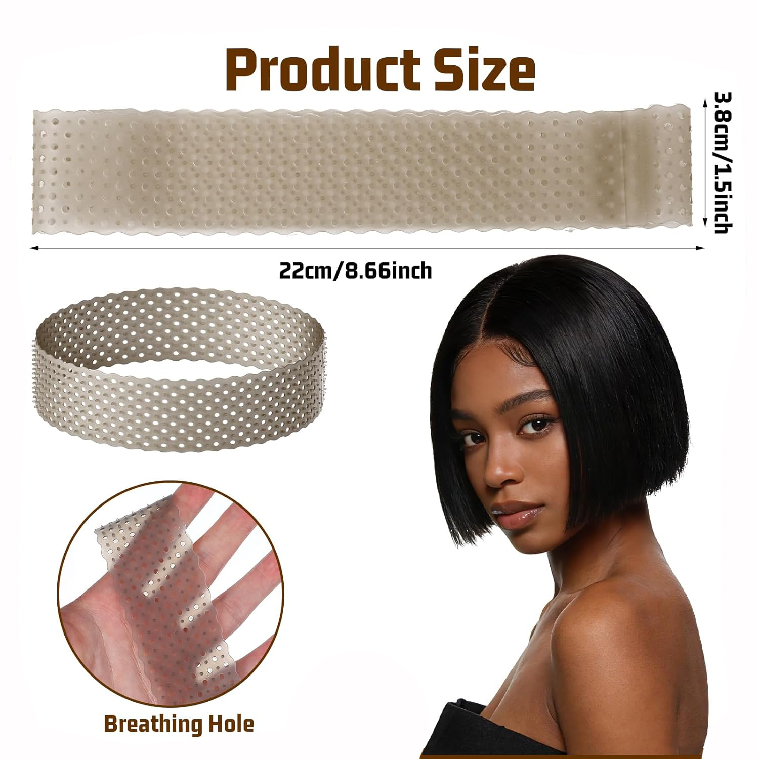 通気性のあるウィッググリップバンド、滑り止めシリコンウィッグ - Silicone Band Women のレビューと価格