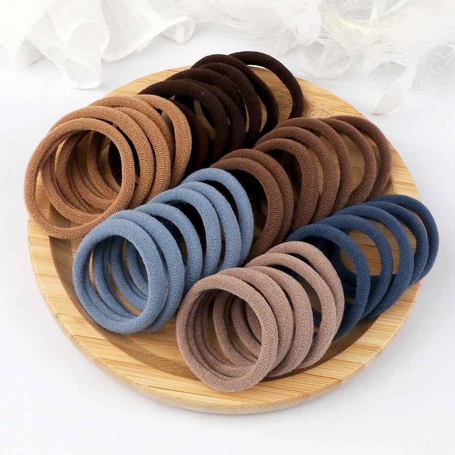 50 ピース/セット女性ガールズ基本ヘアバンド 4 センチメ - Silicone Band Women のレビューと価格