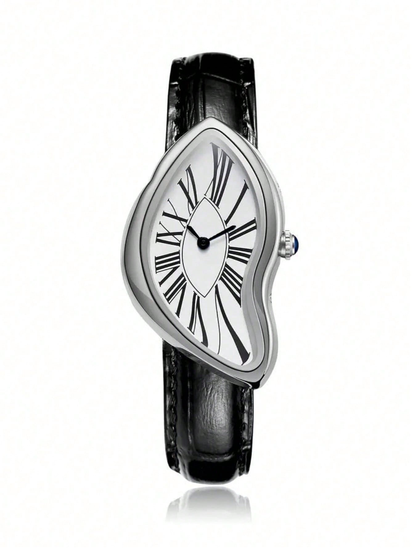 クリエイティブメルト高級腕時計 男女兼用 ファッションアナロ - Leather Watch Band Men のレビューと価格