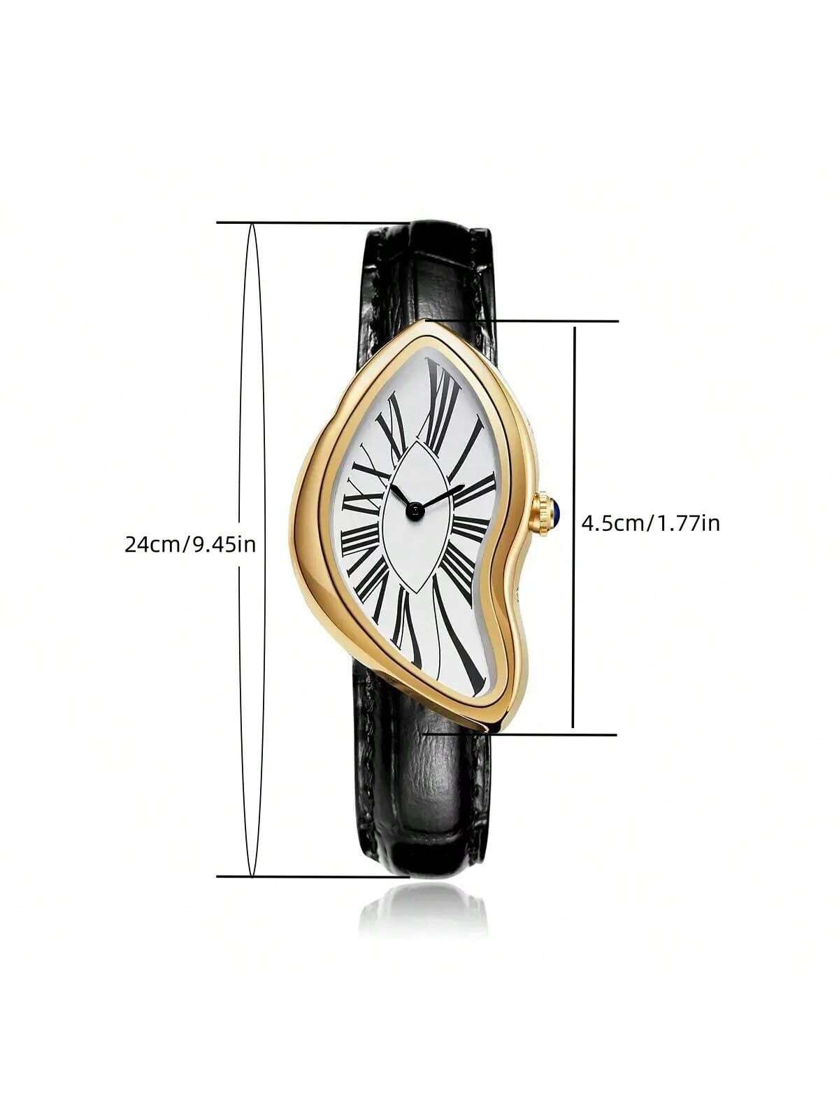 クリエイティブメルト高級腕時計 男女兼用 ファッションアナロ - Leather Watch Band Men のレビューと価格