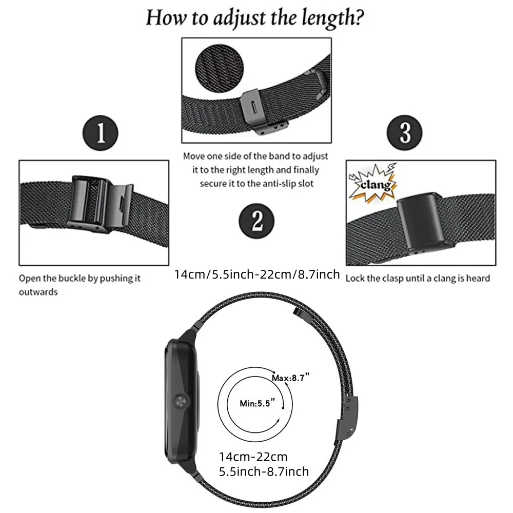 Honor Watch 4 バンド用メタルバンド、ステンレス - Mesh Strap Metal のレビューと価格