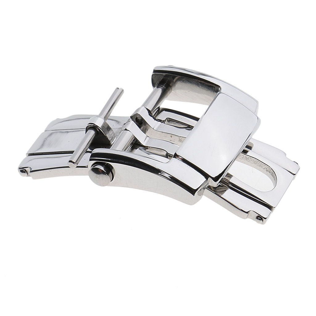 ステンレス鋼展開クラスプ時計ストラップ 18 ミリメートル - Butterfly Clasp Deployant のレビューと価格