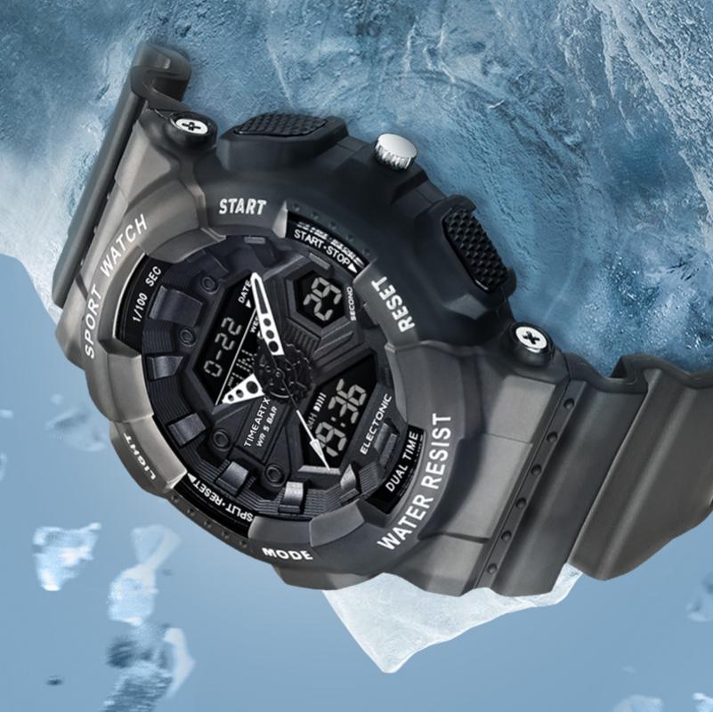 TIMEARTX メンズ腕時計高級多機能大型文字盤腕時計透明 - Rubber Strap Diver のレビューと価格