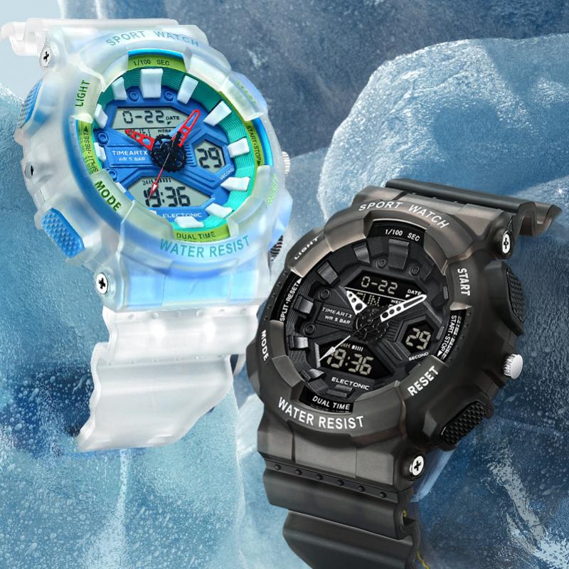 TIMEARTX メンズ腕時計高級多機能大型文字盤腕時計透明 - Rubber Strap Diver のレビューと価格