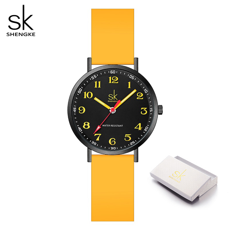 Shengke-女性用シリコンストラップ腕時計,クォーツ腕時 - Silicone Band Women のレビューと価格