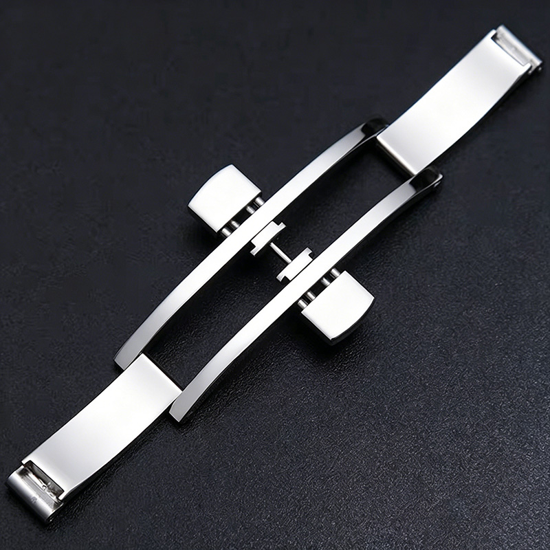 時計バンドバックル ステンレススチール ダブルプレスバタフラ - Butterfly Clasp Deployant のレビューと価格
