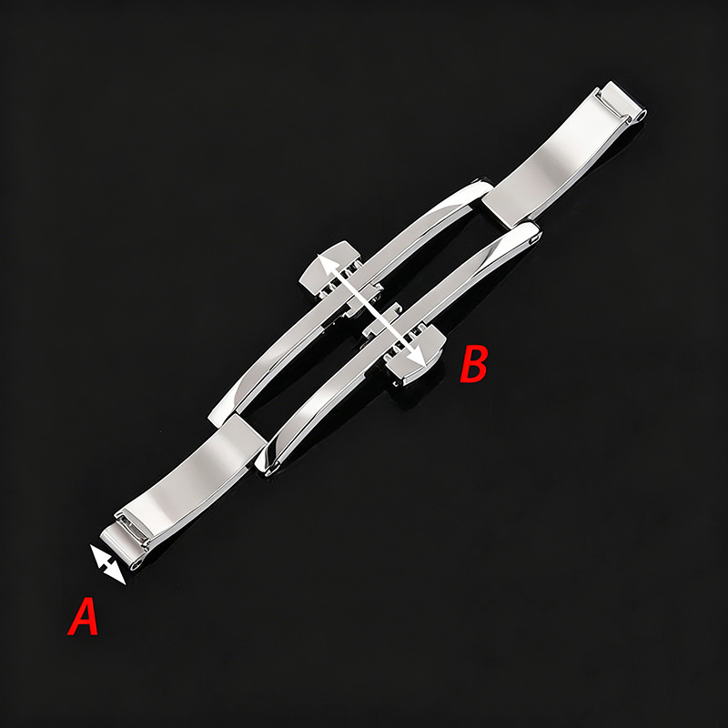 時計バンドバックル ステンレススチール ダブルプレスバタフラ - Butterfly Clasp Deployant のレビューと価格