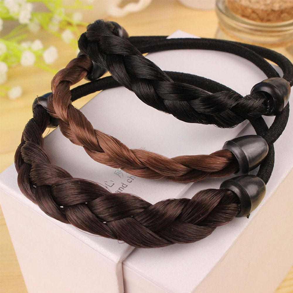 個性的な女性用ウィッグ、三つ編み合成ウィッグ、ヘアバンド、シ - Silicone Band Women のレビューと価格