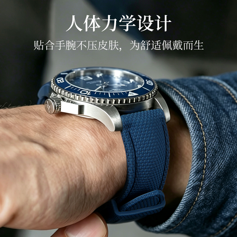 ナイロンテクスチャのFKMフッ素ゴム製時計ストラップ、オーデ - Audemars Piguet Watch Code 11.59 のレビューと価格