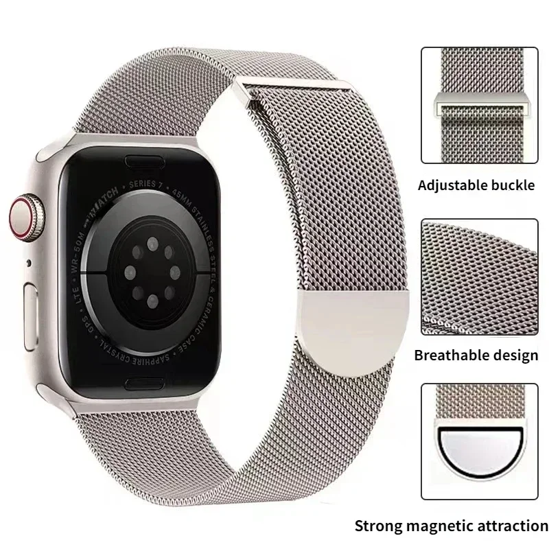 磁気ループストラップ Apple Watch バンド 44  - Milanese Loop Magnetic のレビューと価格
