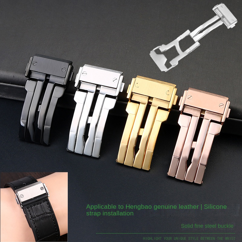 男性と女性のための頑丈なステンレス鋼のバックル,革の時計バン - Leather Watch Band Men のレビューと価格