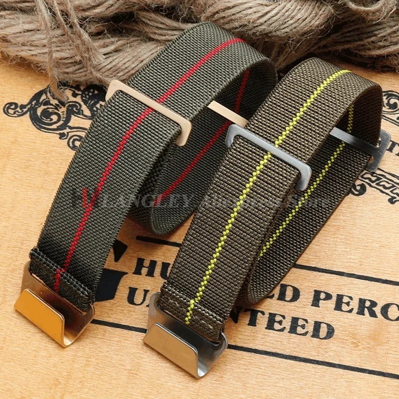 セイコー、オメガ、チューダースポーツブレスレット用伸縮性ナイ - Parachute Strap Elastic のレビューと価格