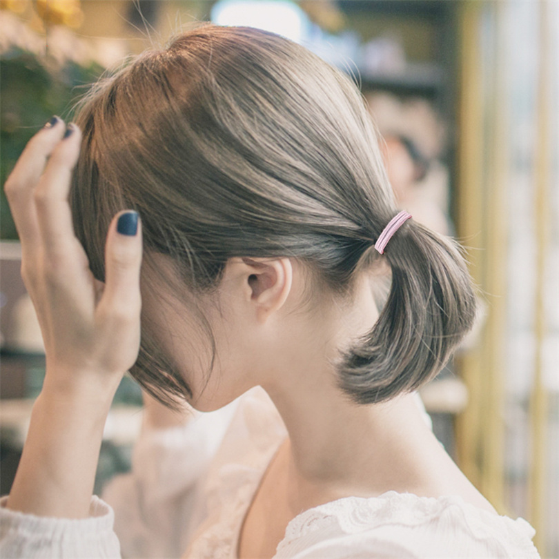 女の子と女性のための基本的な弾性シュシュ,ヘアアクセサリー, - Silicone Band Women のレビューと価格