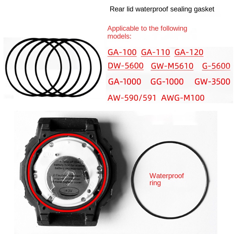 リアカバー防水リングカシオ G-SHOCK 時計シールリング - Casio Watch G-Shock Ga-2100 のレビューと価格