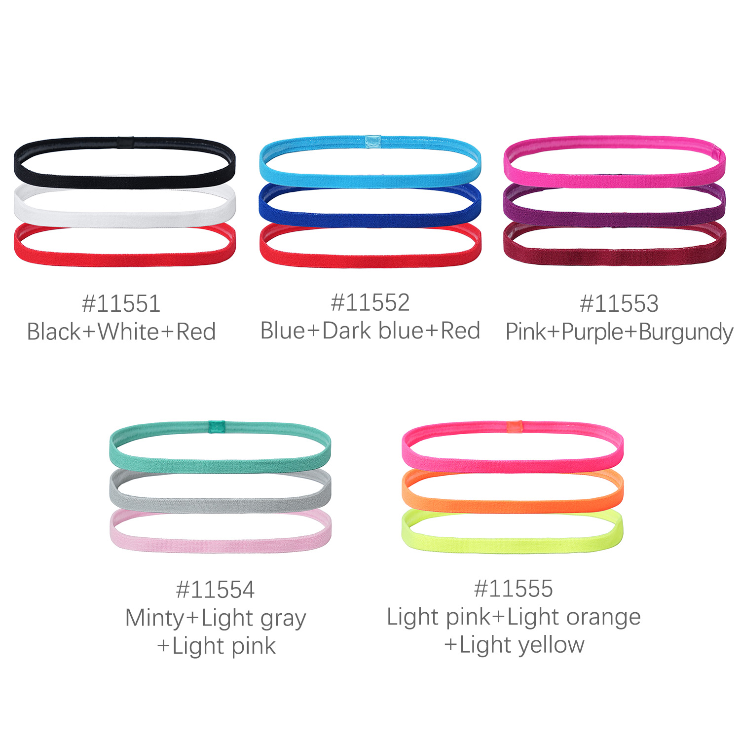 3 個のノンスリップスポーツヘアバンドシリコンストリップ汗ガ - Silicone Band Women のレビューと価格