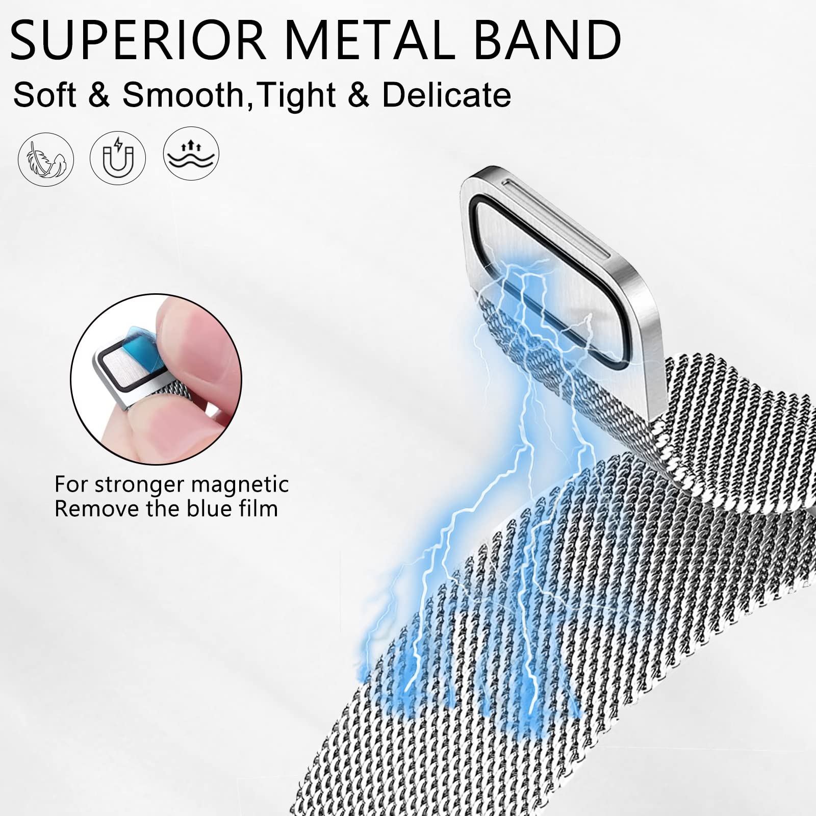 ミラネーゼループ Fitbit Charge 6 5 バンド - Milanese Loop Magnetic のレビューと価格