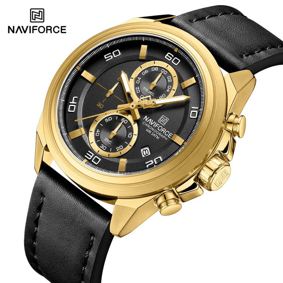 NAVIFORCE ハンズ腕時計 本革ストラップ 合金ケース - Leather Watch Band Men のレビューと価格