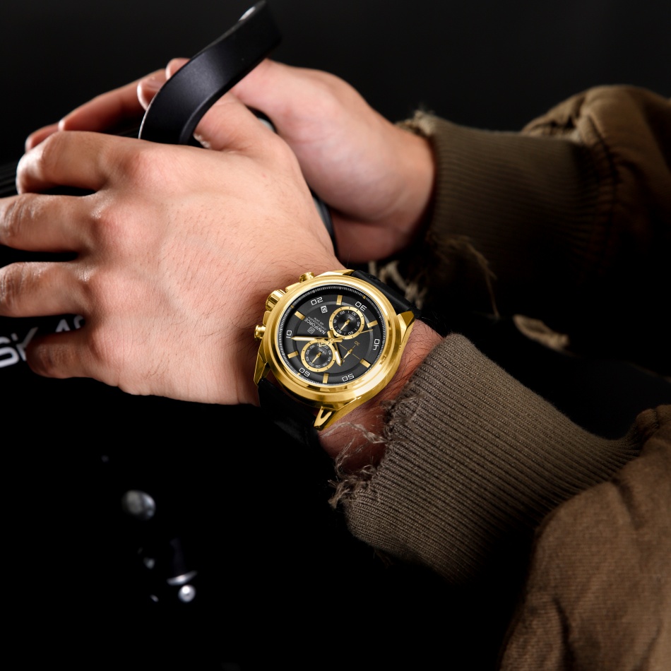 NAVIFORCE ハンズ腕時計 本革ストラップ 合金ケース - Leather Watch Band Men のレビューと価格
