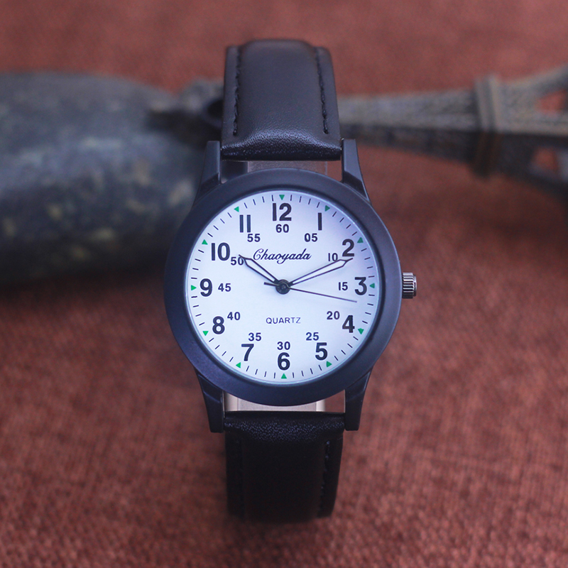Chaoyada-男性と男の子のための革の時計,24時間のク - Leather Watch Band Men のレビューと価格