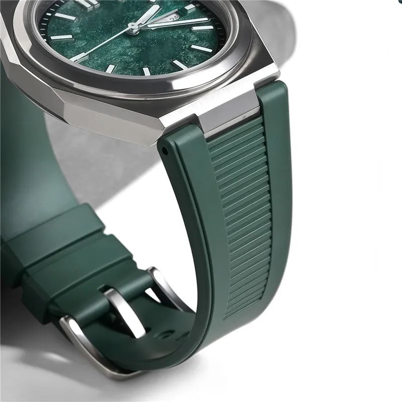 フッ素ゴムストラップ 25*12mm 専用エンド メンズ F - Patek Philippe Watch Nautilus のレビューと価格