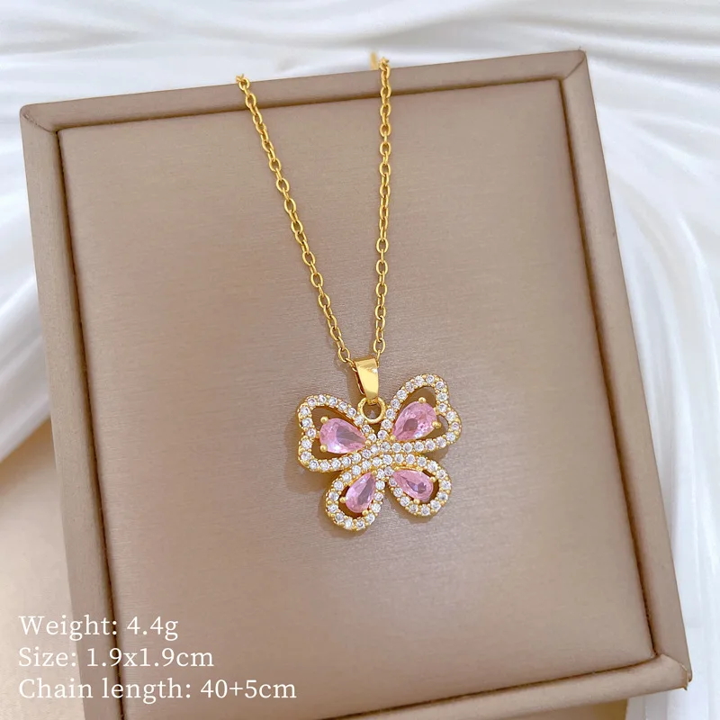 ファッショナブルなハイエンドバタフライシリーズ銅製ペンダント - Butterfly Clasp Deployant のレビューと価格