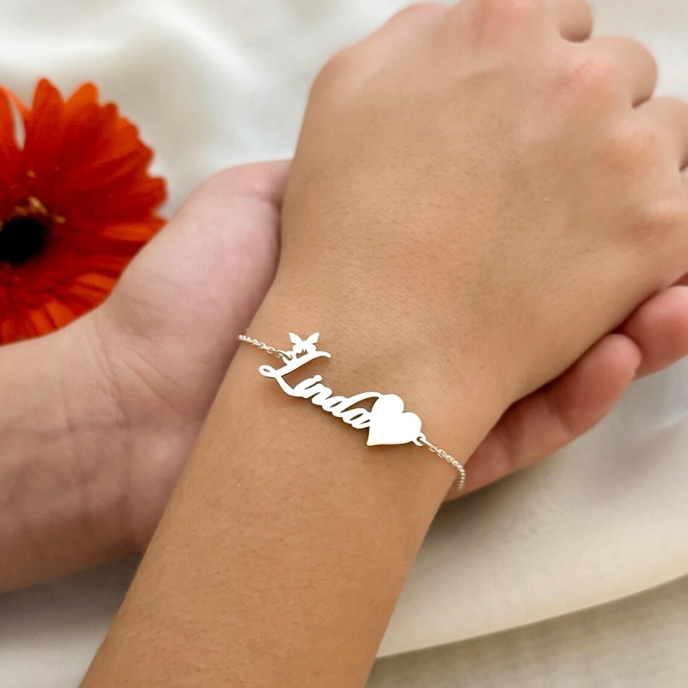 カスタムバタフライネームブレスレット 女性用 子供用 ジュエ - Butterfly Clasp Deployant のレビューと価格