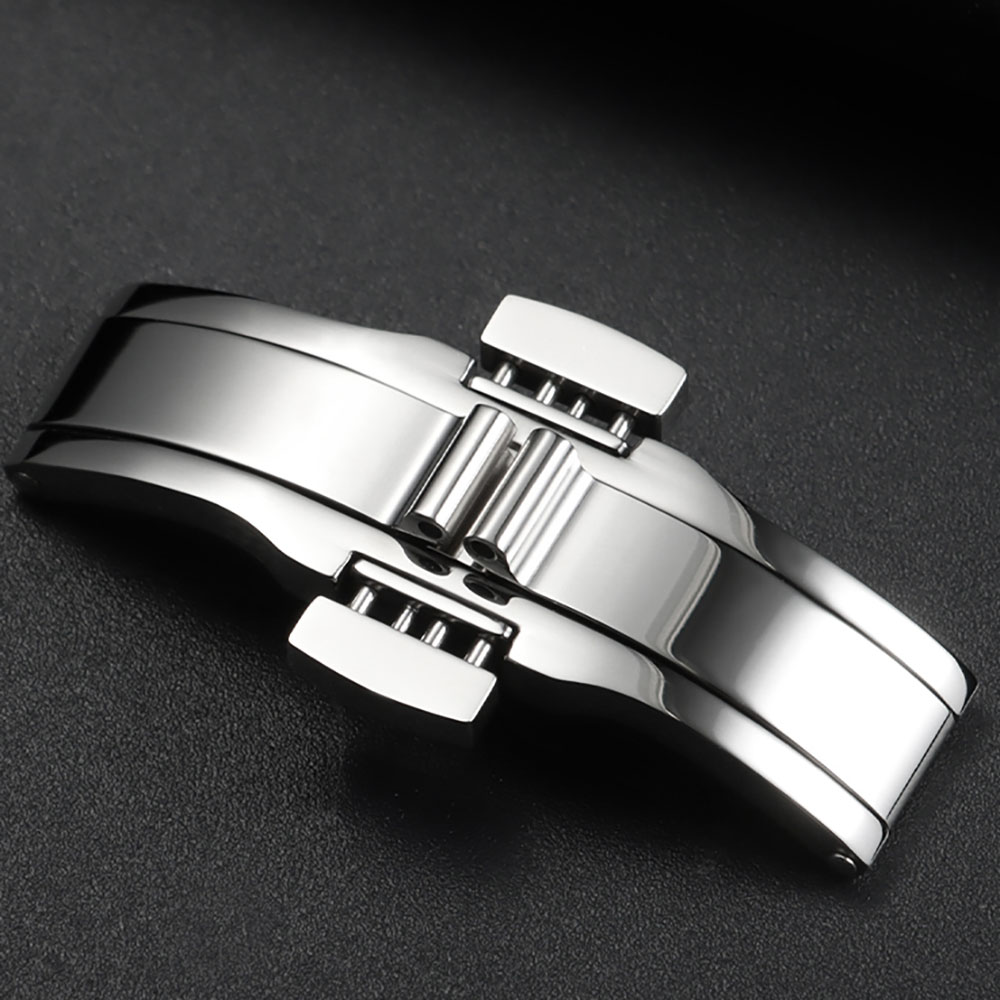 シルバーステンレス鋼バタフライバックルティソ 1853 T0 - Butterfly Clasp Deployant のレビューと価格
