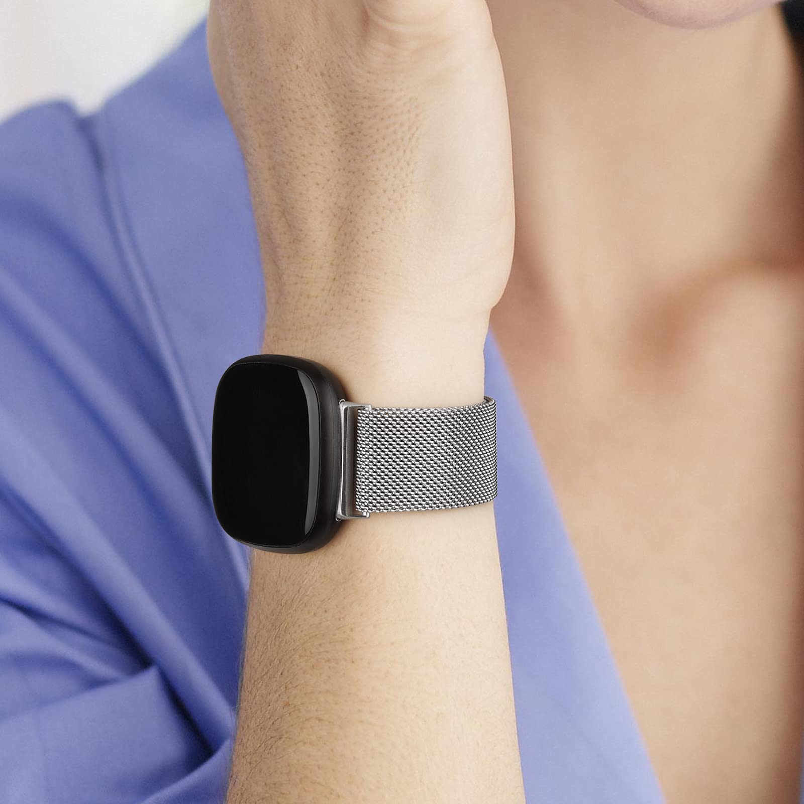 フィットビット versa 4 3 バンド Sense/Li - Milanese Loop Magnetic のレビューと価格