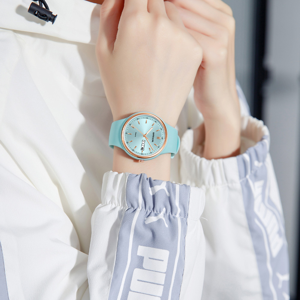 ファッションカレンダー高品質レディースクォーツ時計シリコンス - Silicone Band Women のレビューと価格