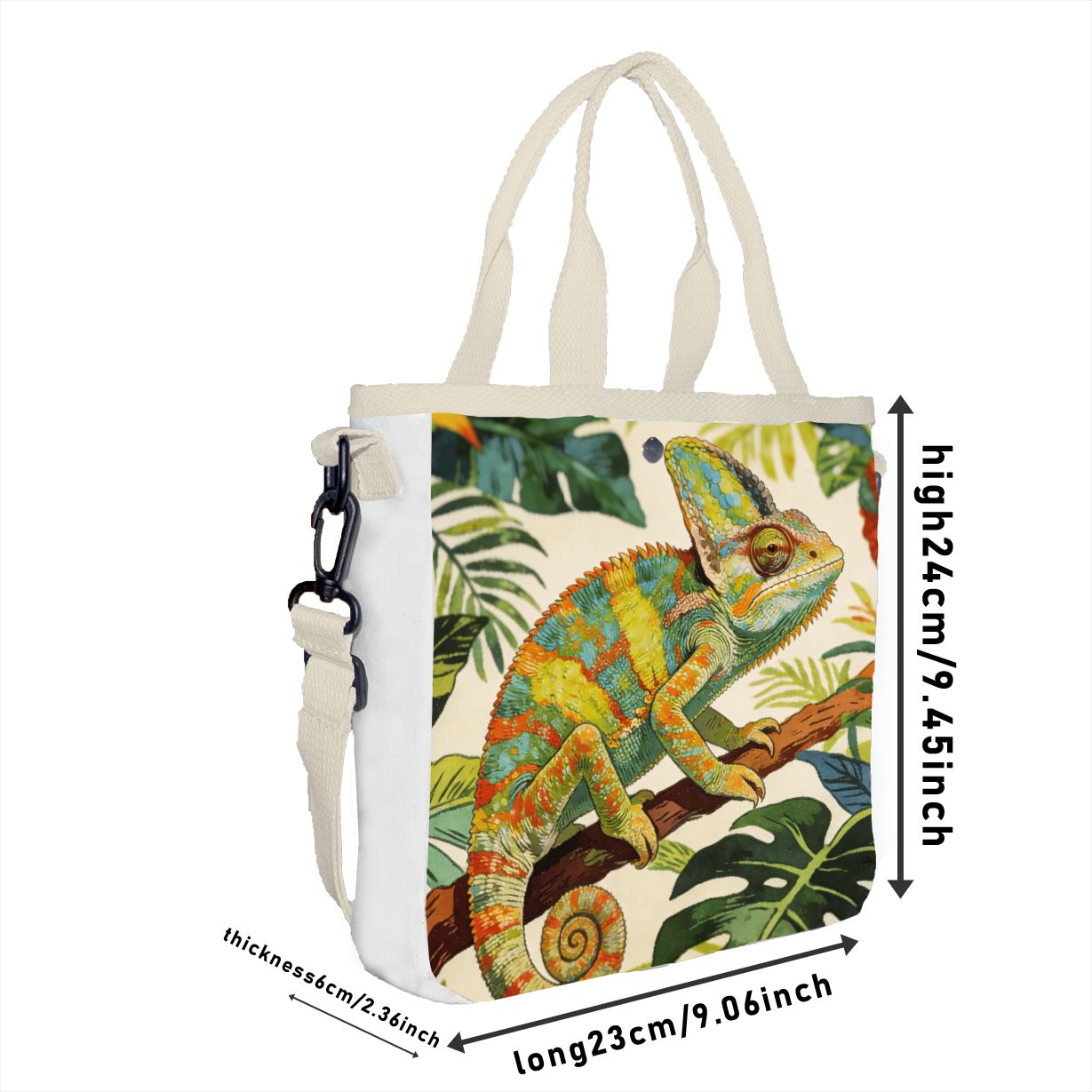 ヴィンテージ ボタニカル カメレオン トートバッグ、調節可能 - Tropic Strap Vintage のレビューと価格