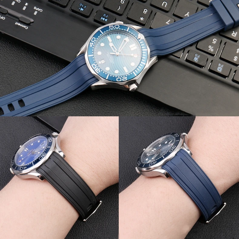 20 ミリメートルゴムシリコン時計バンドオメガシーマスター  - Omega Watch Speedmaster のレビューと価格